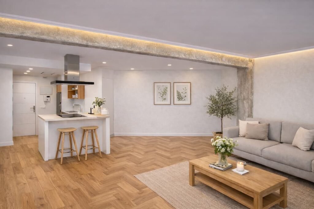 reforma integral de cocina en Leganés con muebles a medida y diseño moderno